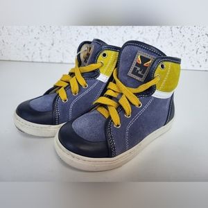 Fendi Boys' Suede High Top Sneakers - Blue Sizes 24